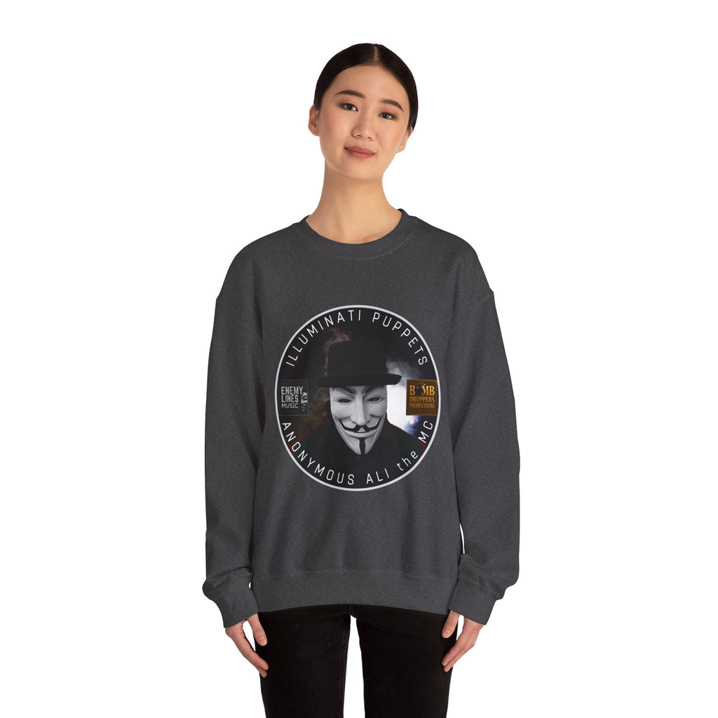 Anonymous All "Illuminati Puppets" Crewneck Sweatshirt
