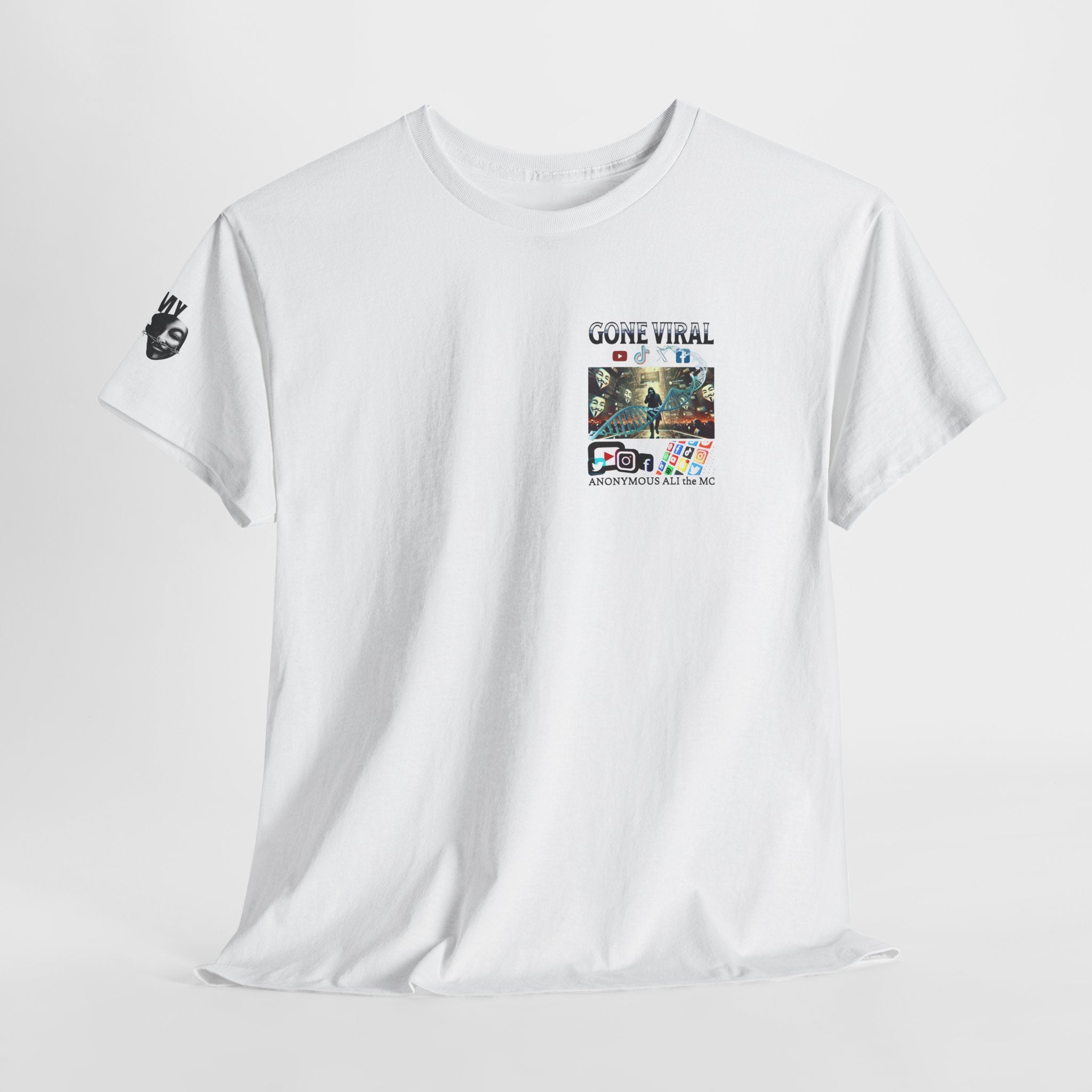 Gone Viral Whiteline T-Shirt ("Anonymous All the MC")
