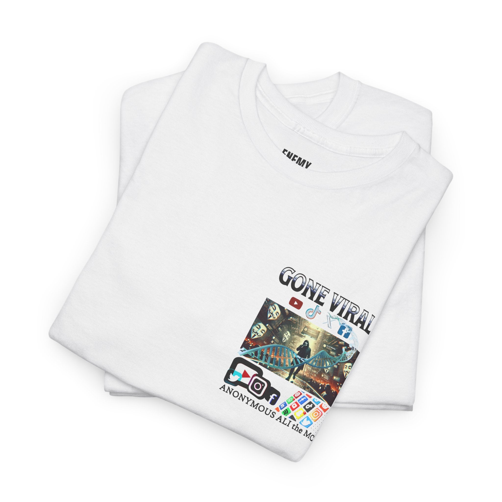 Gone Viral Whiteline T-Shirt ("Anonymous All the MC")
