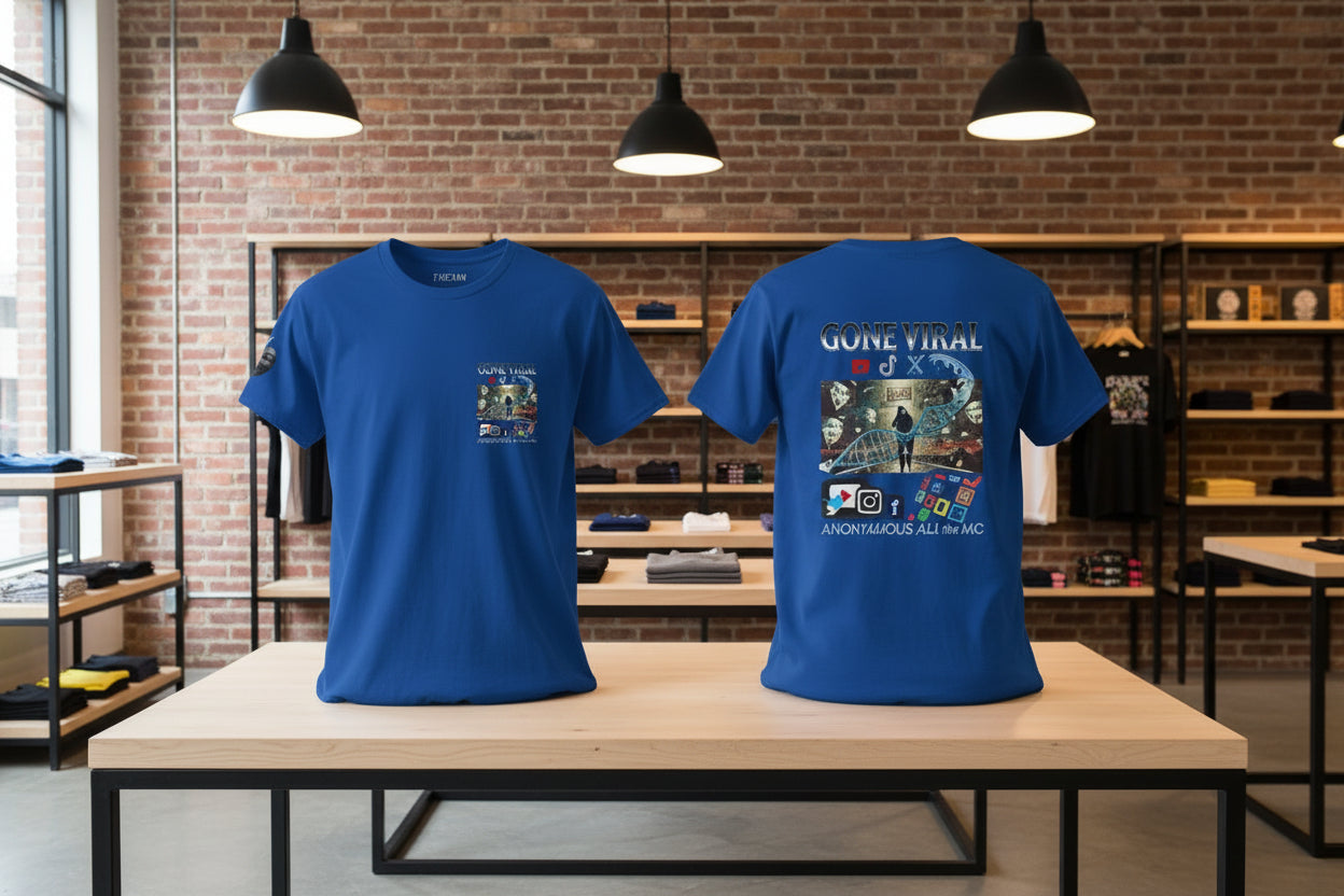 Gone Viral Blackline — T-Shirt ("Anonymous All the MC")