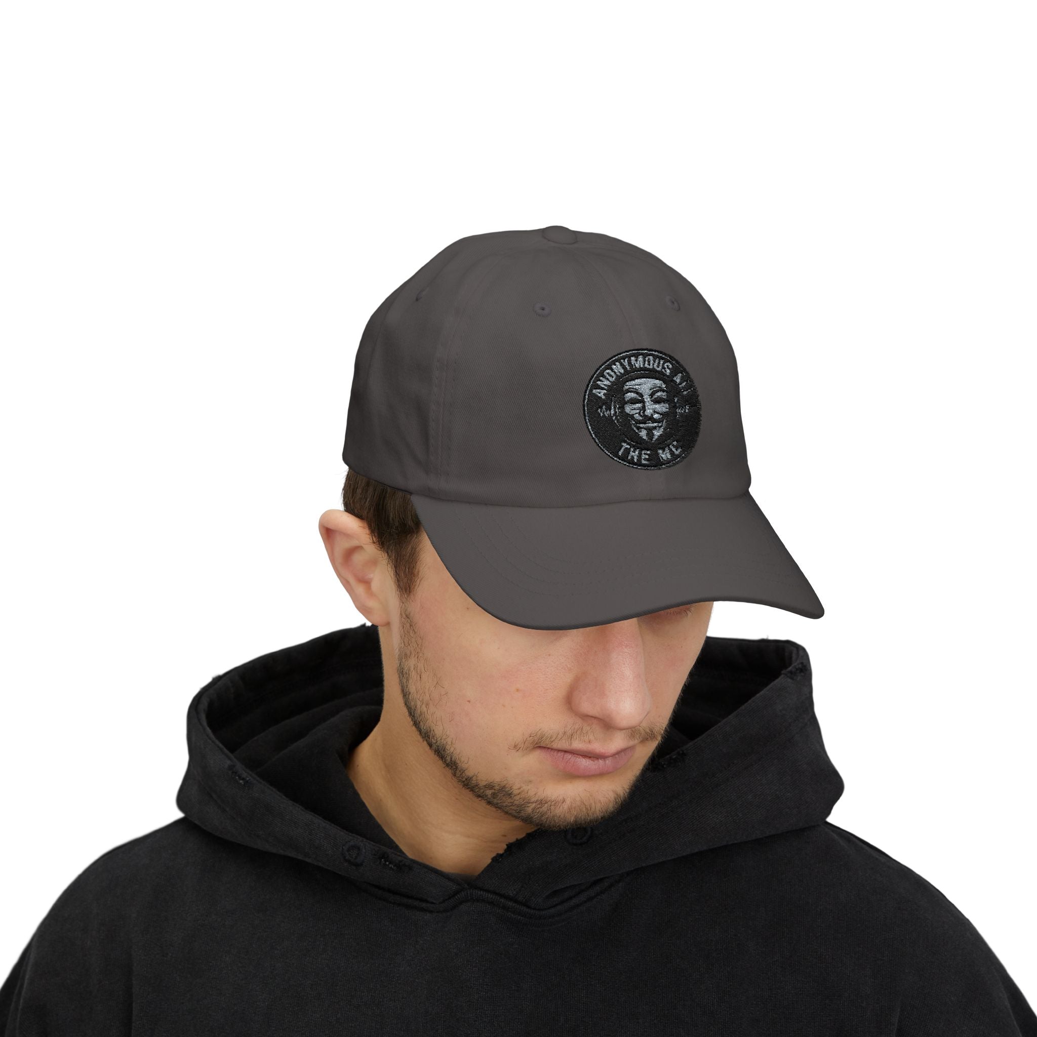 Dad Cap — Anonymous Guy Patch Embroidered Baseball Hat