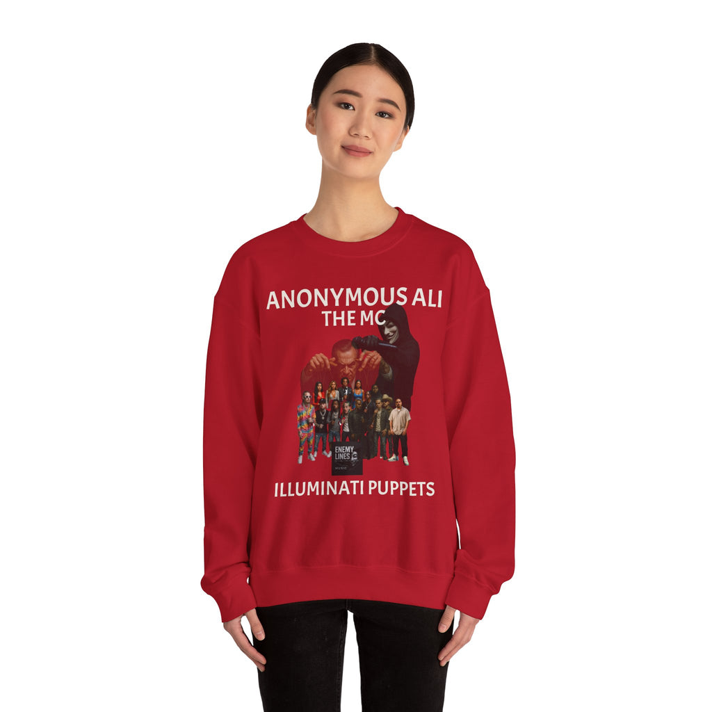 Anonymous Ali The Illuminati Puppets Crewneck Sweatshirt