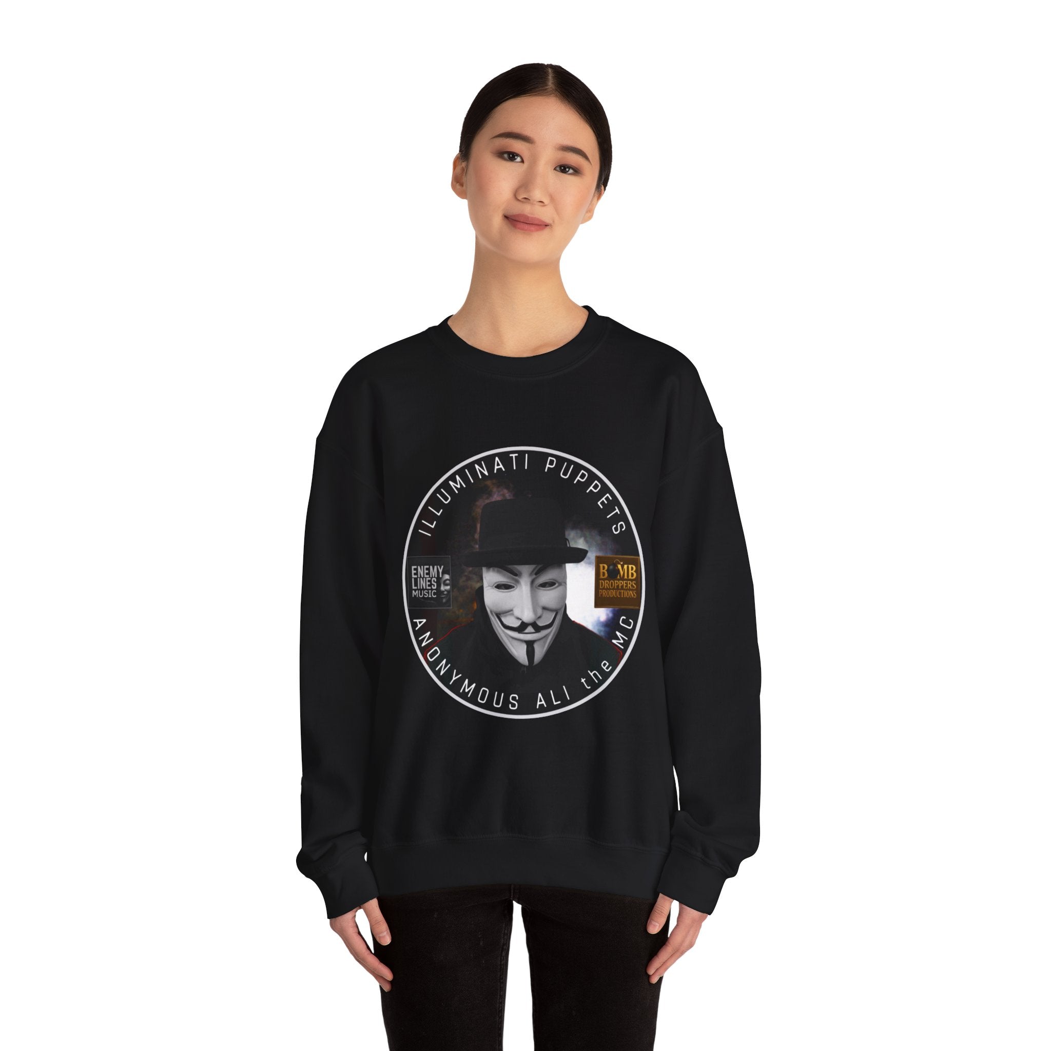 Anonymous All "Illuminati Puppets" Crewneck Sweatshirt