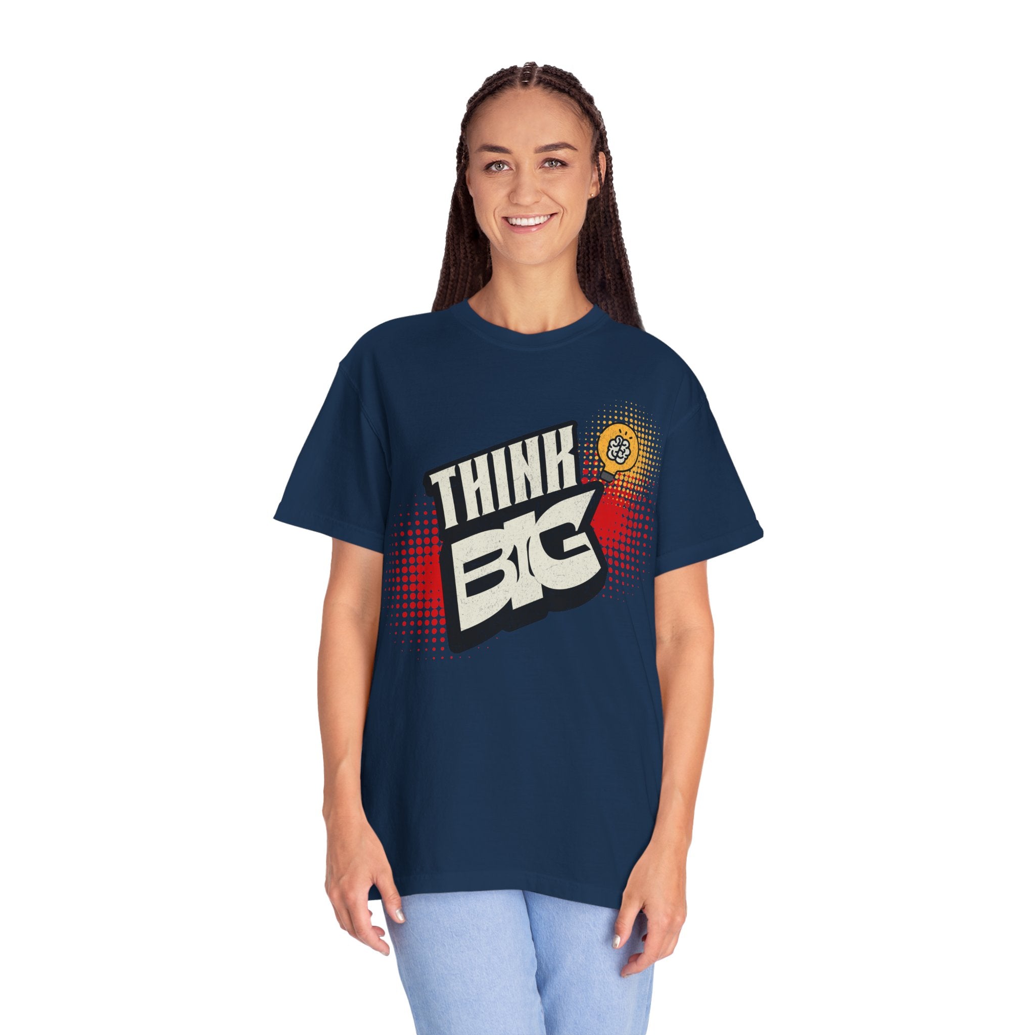 Think Big Graphic Tee — Retro Pop Art Motivational T‑Shirt
