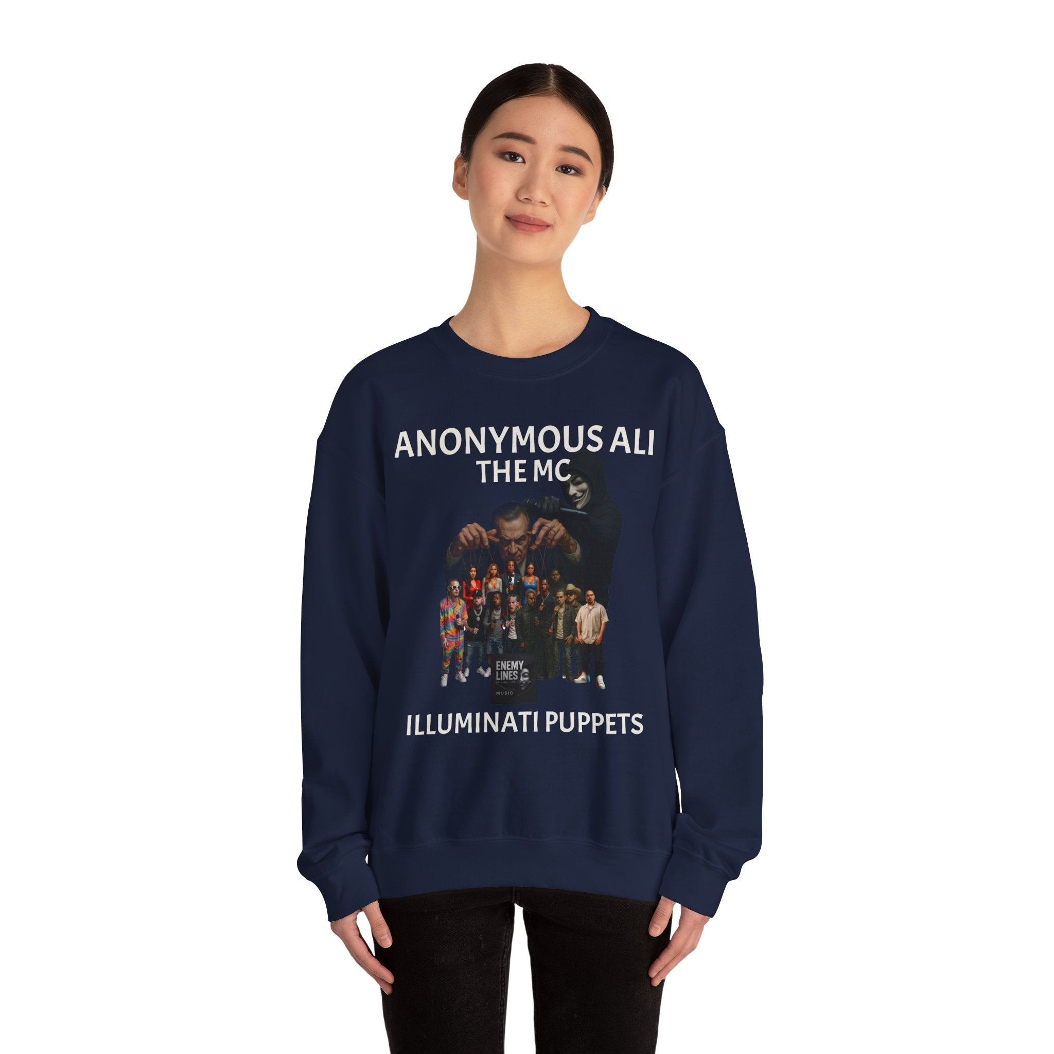 Anonymous Ali The Illuminati Puppets Crewneck Sweatshirt