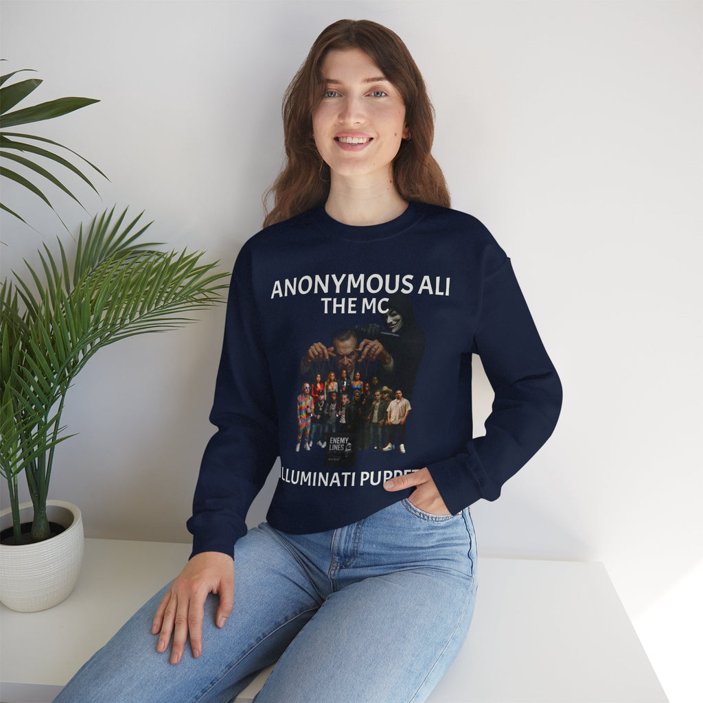 Anonymous Ali The Illuminati Puppets Crewneck Sweatshirt