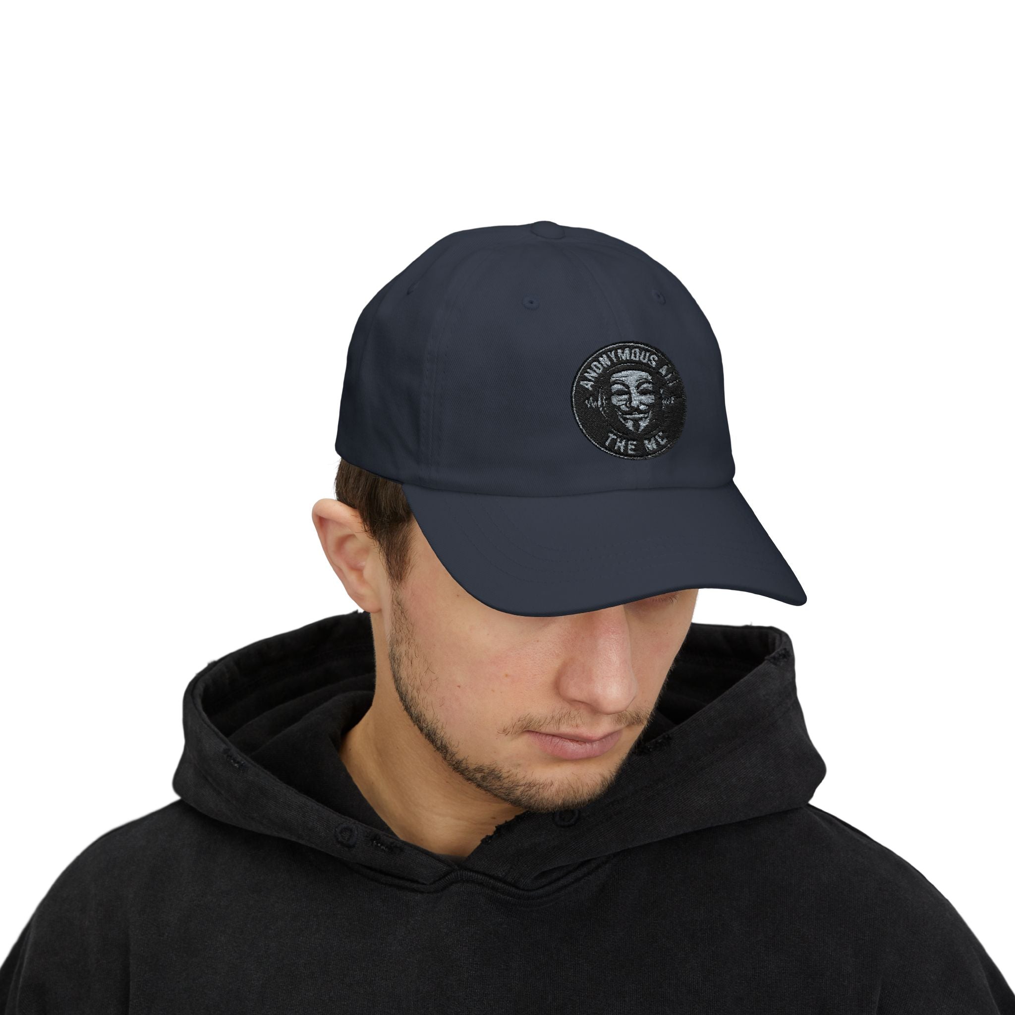 Dad Cap — Anonymous Guy Patch Embroidered Baseball Hat
