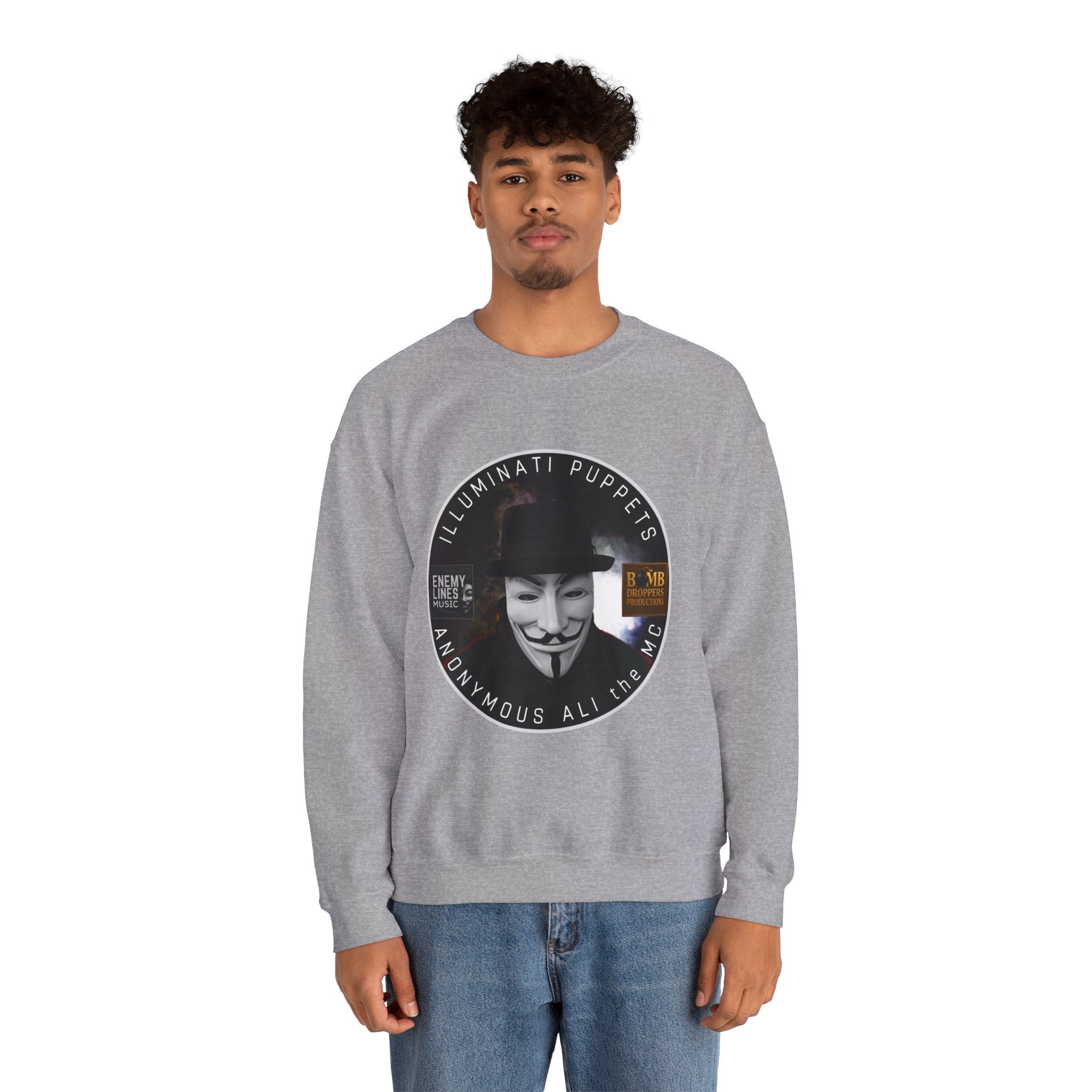 Anonymous All "Illuminati Puppets" Crewneck Sweatshirt