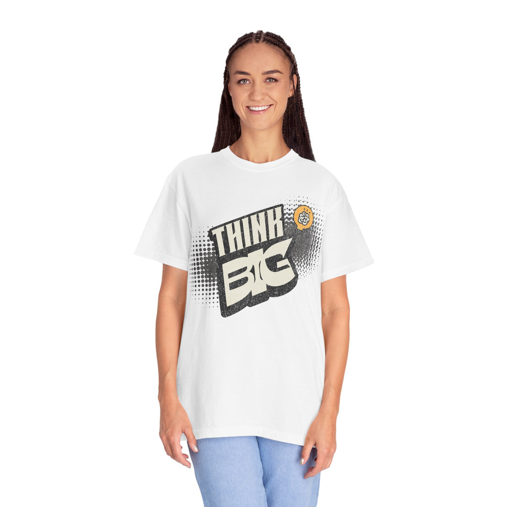 Think Big Graphic T-Shirt — Retro Comic Motivational Tee