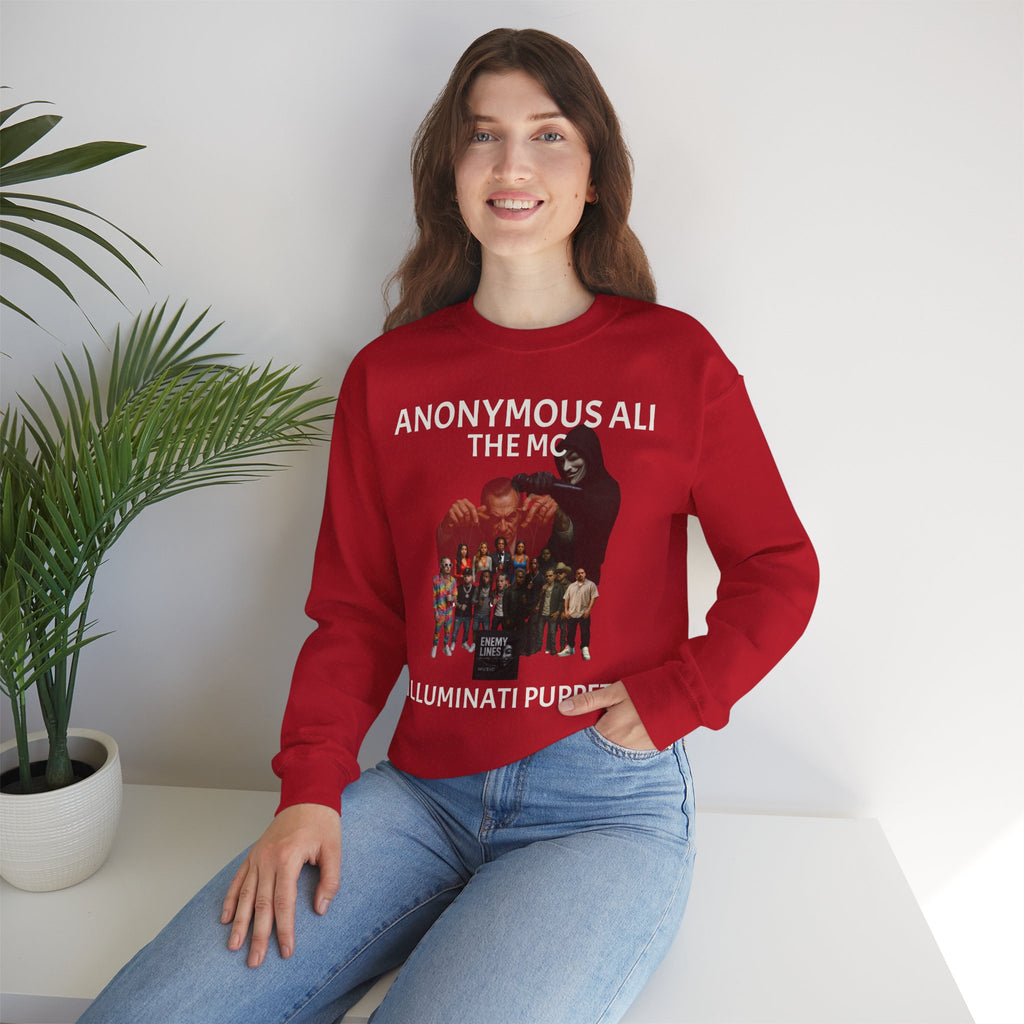 Anonymous Ali The Illuminati Puppets Crewneck Sweatshirt