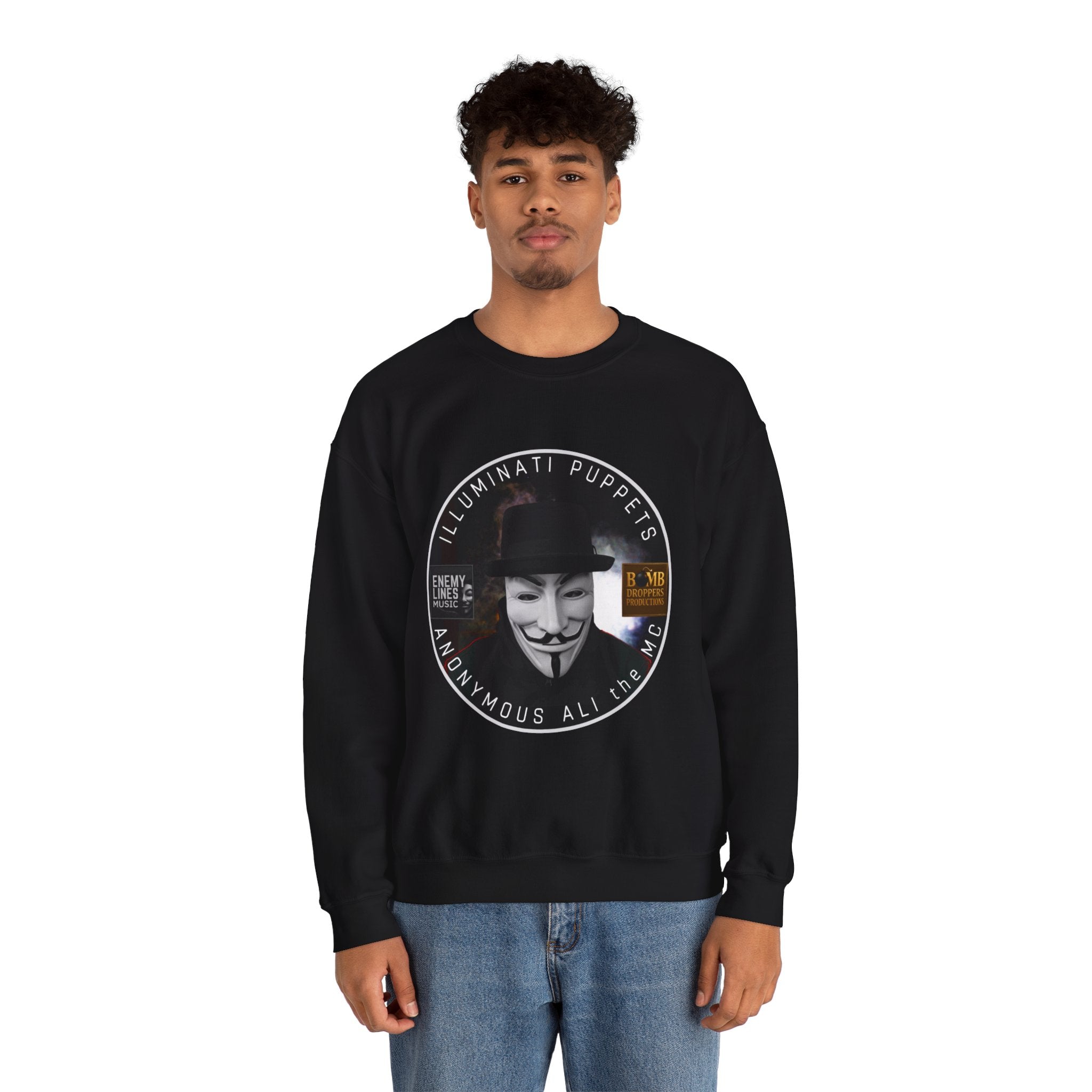 Anonymous All "Illuminati Puppets" Crewneck Sweatshirt