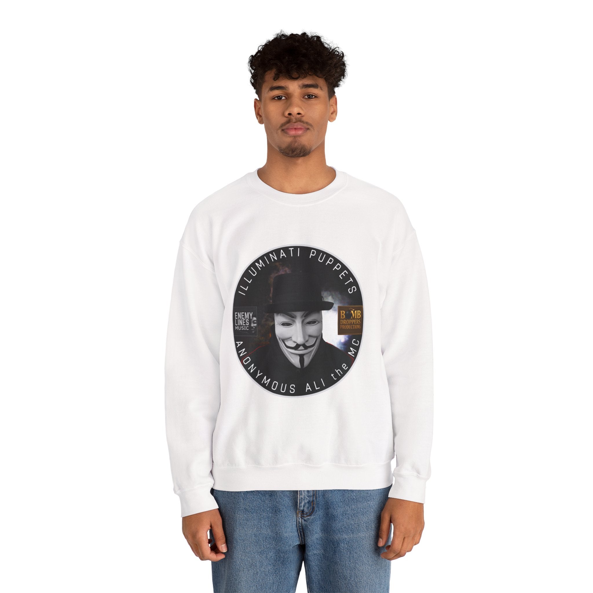 Anonymous All "Illuminati Puppets" Crewneck Sweatshirt