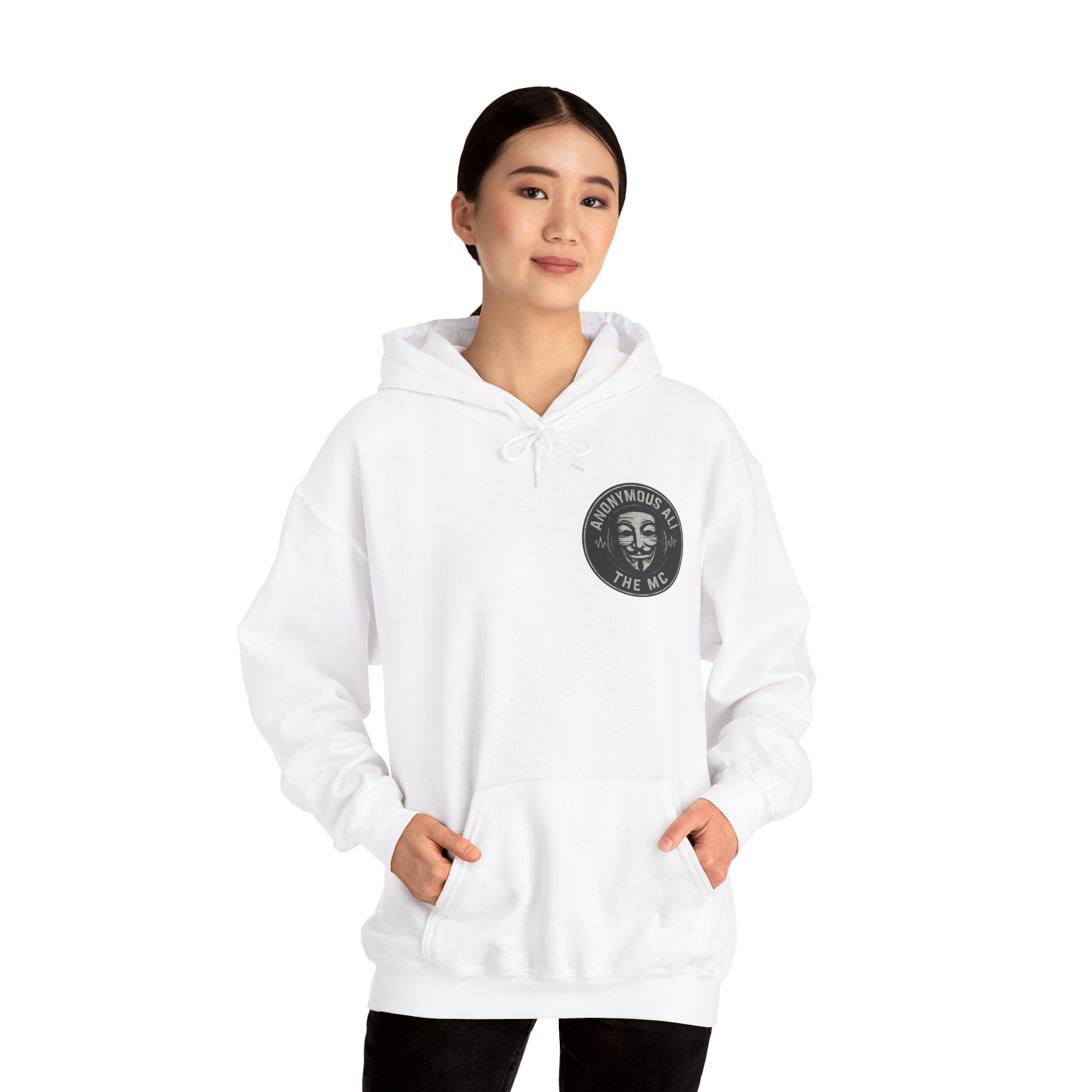 Enemy Lines Music Hoodie (WHITE) — Graphic Band Logo Pullover