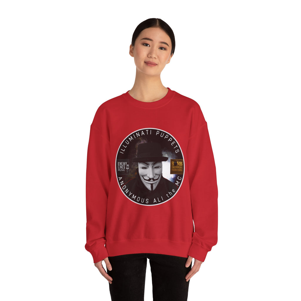 Anonymous All "Illuminati Puppets" Crewneck Sweatshirt