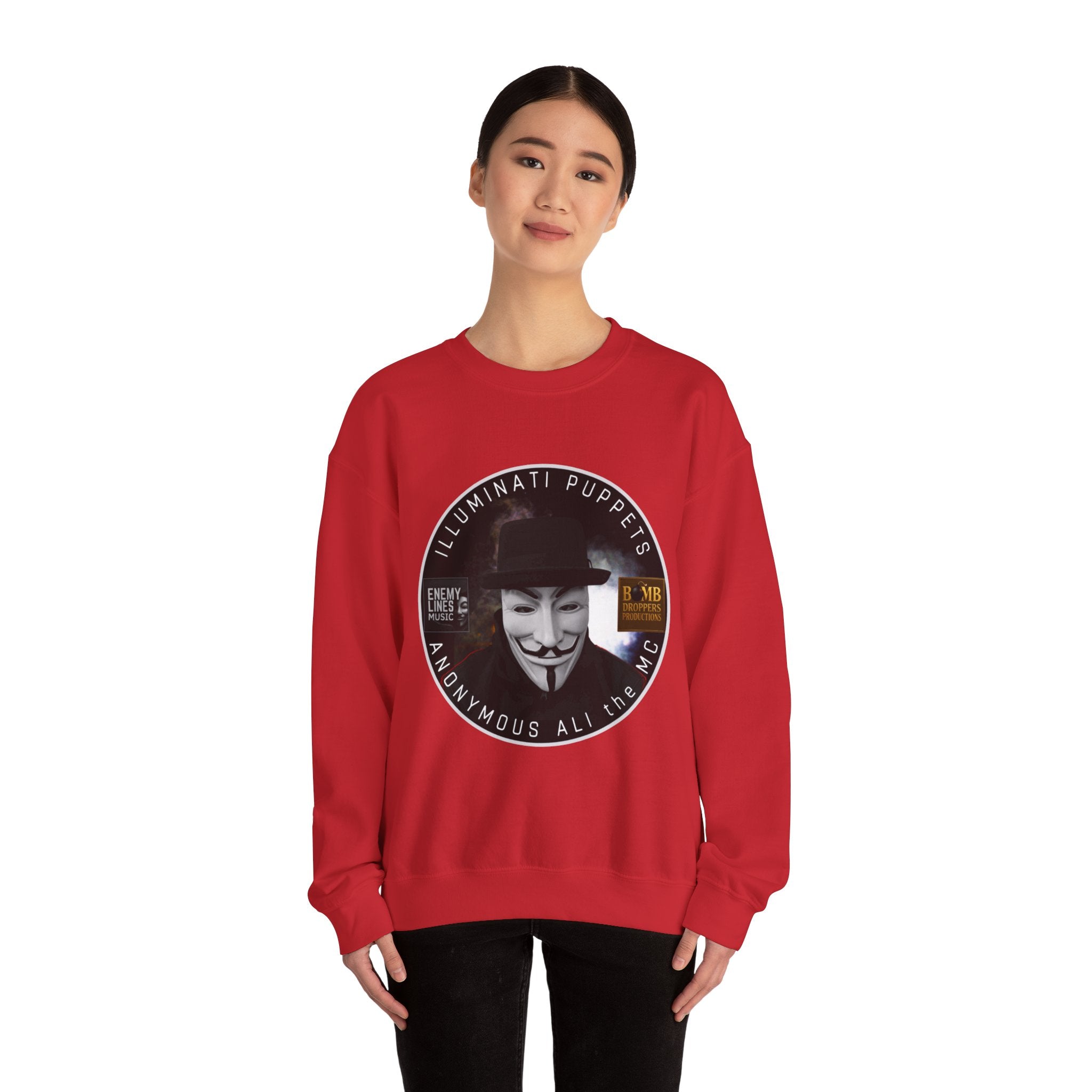 Anonymous All "Illuminati Puppets" Crewneck Sweatshirt