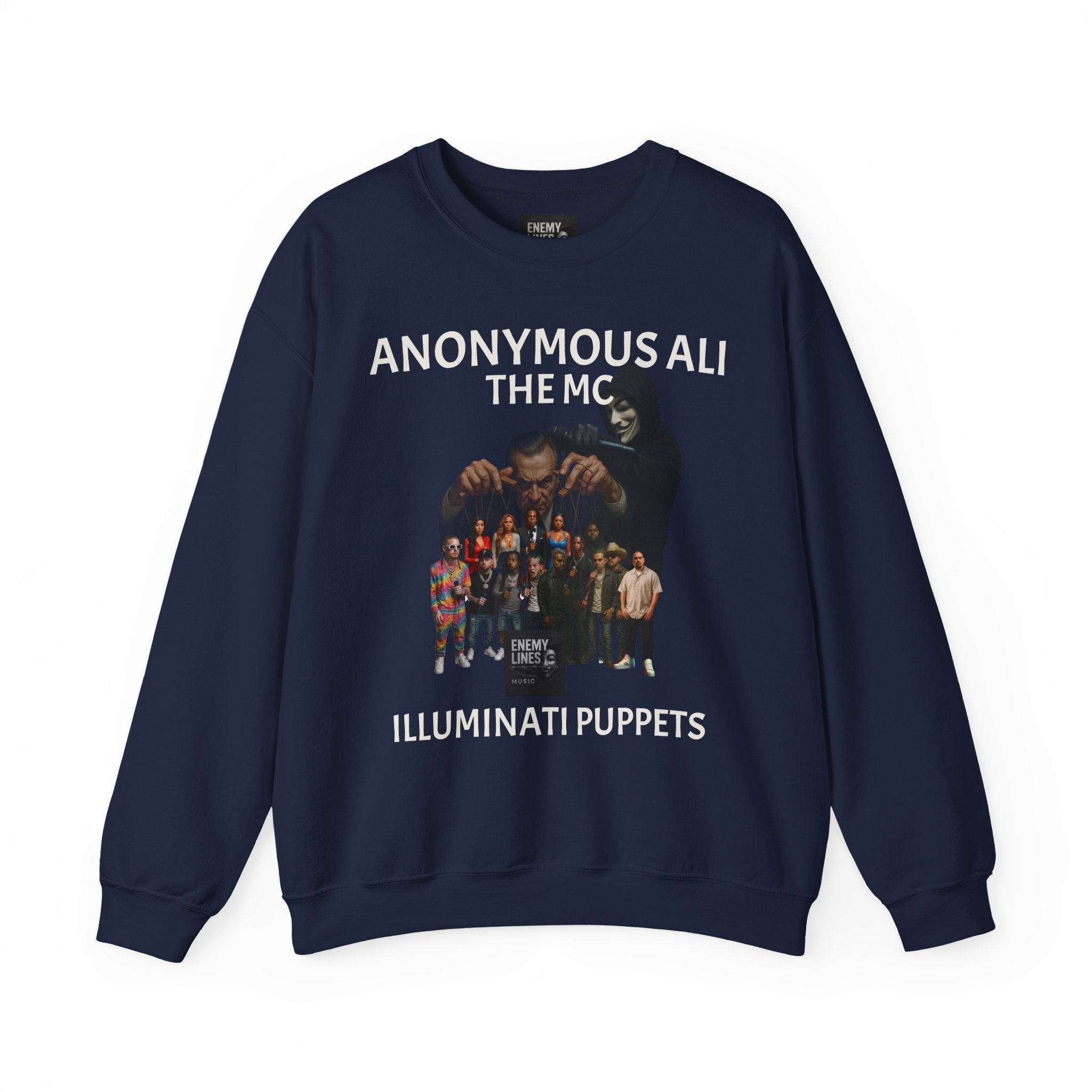 Anonymous Ali The Illuminati Puppets Crewneck Sweatshirt