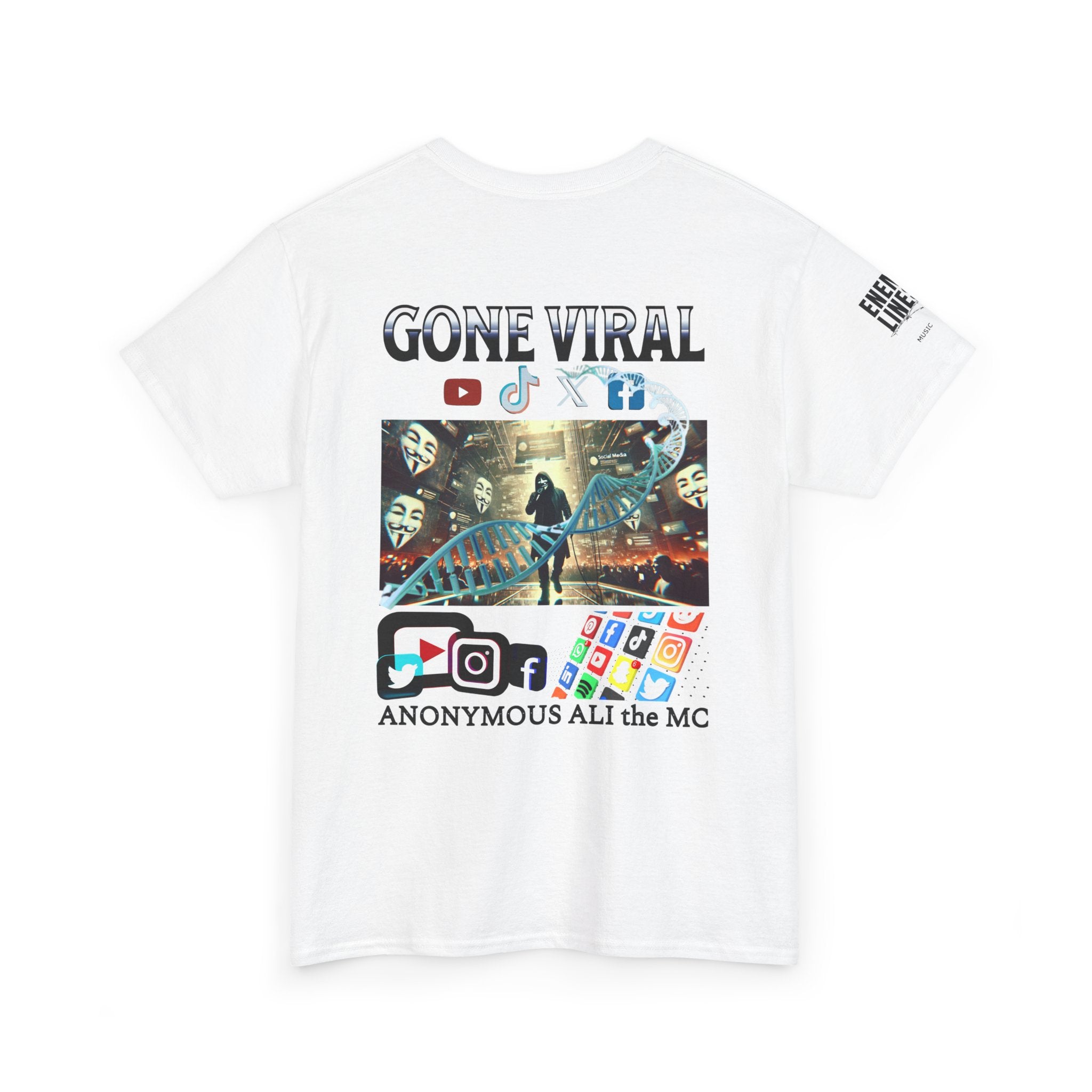 Gone Viral Whiteline T-Shirt ("Anonymous All the MC")
