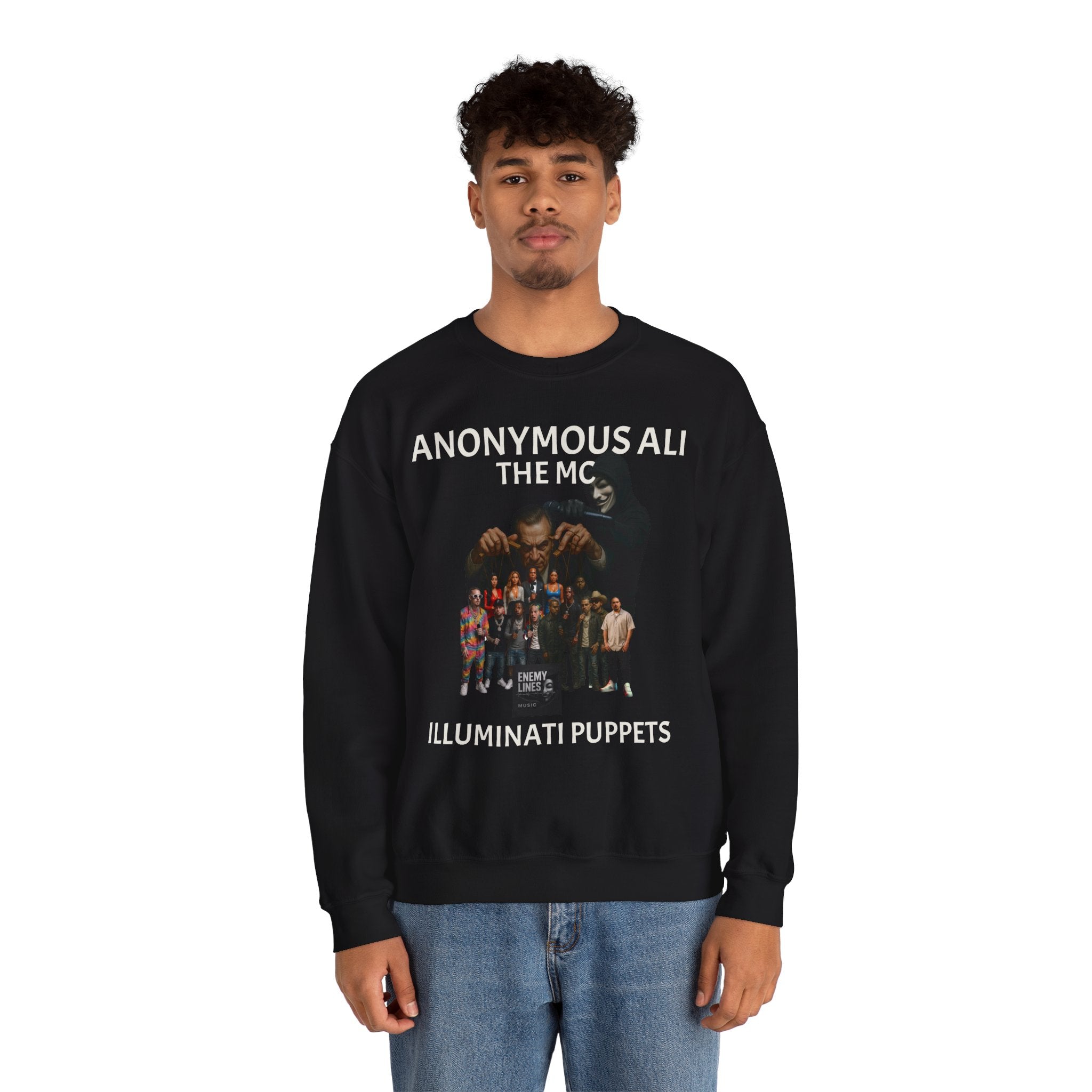 Anonymous Ali The Illuminati Puppets Crewneck Sweatshirt
