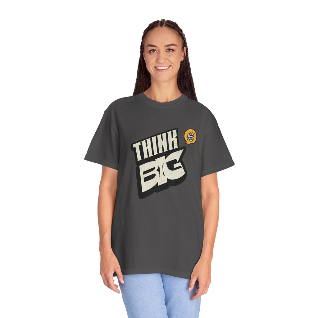Think Big Graphic T-Shirt — Retro Comic Motivational Tee