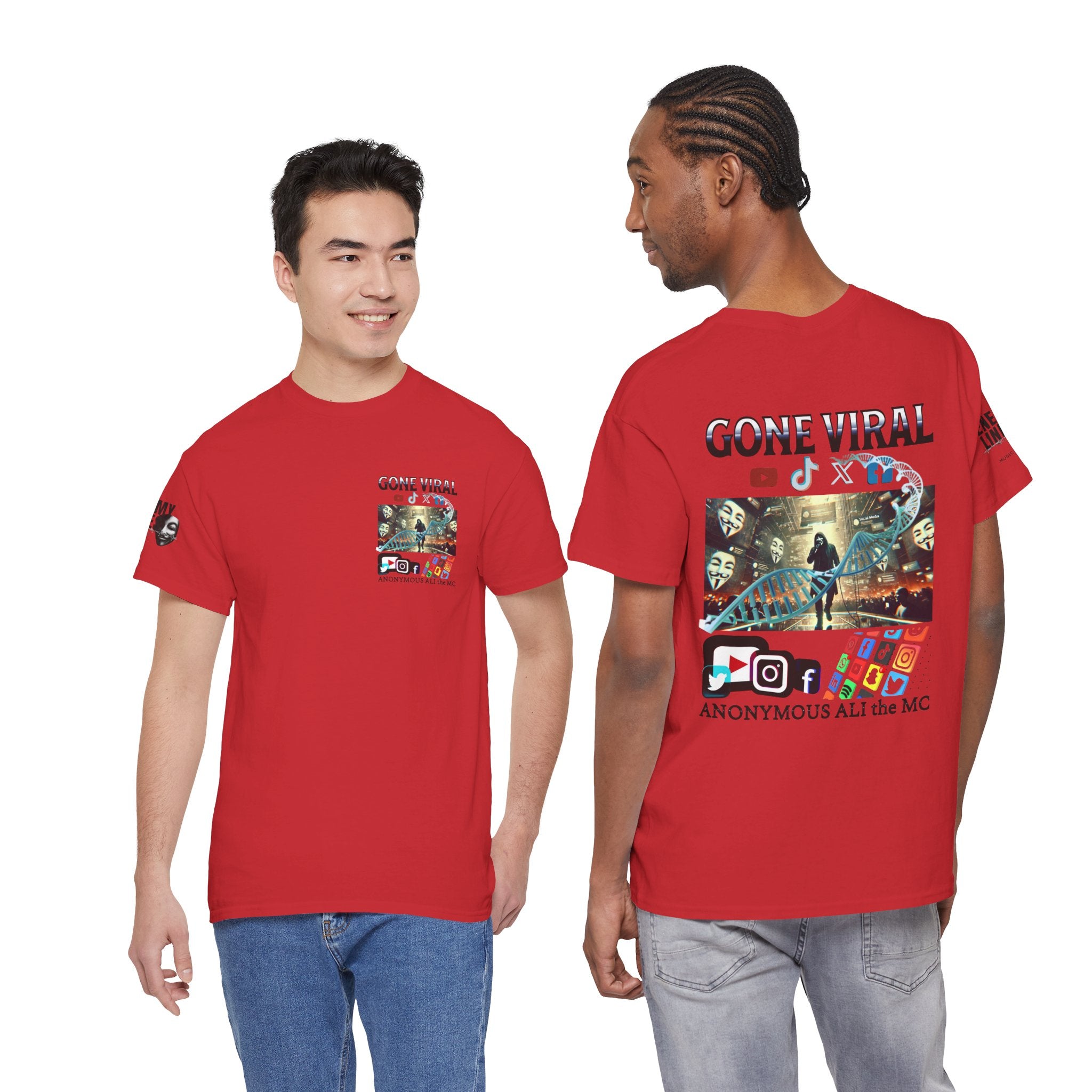 Gone Viral Whiteline T-Shirt ("Anonymous All the MC")