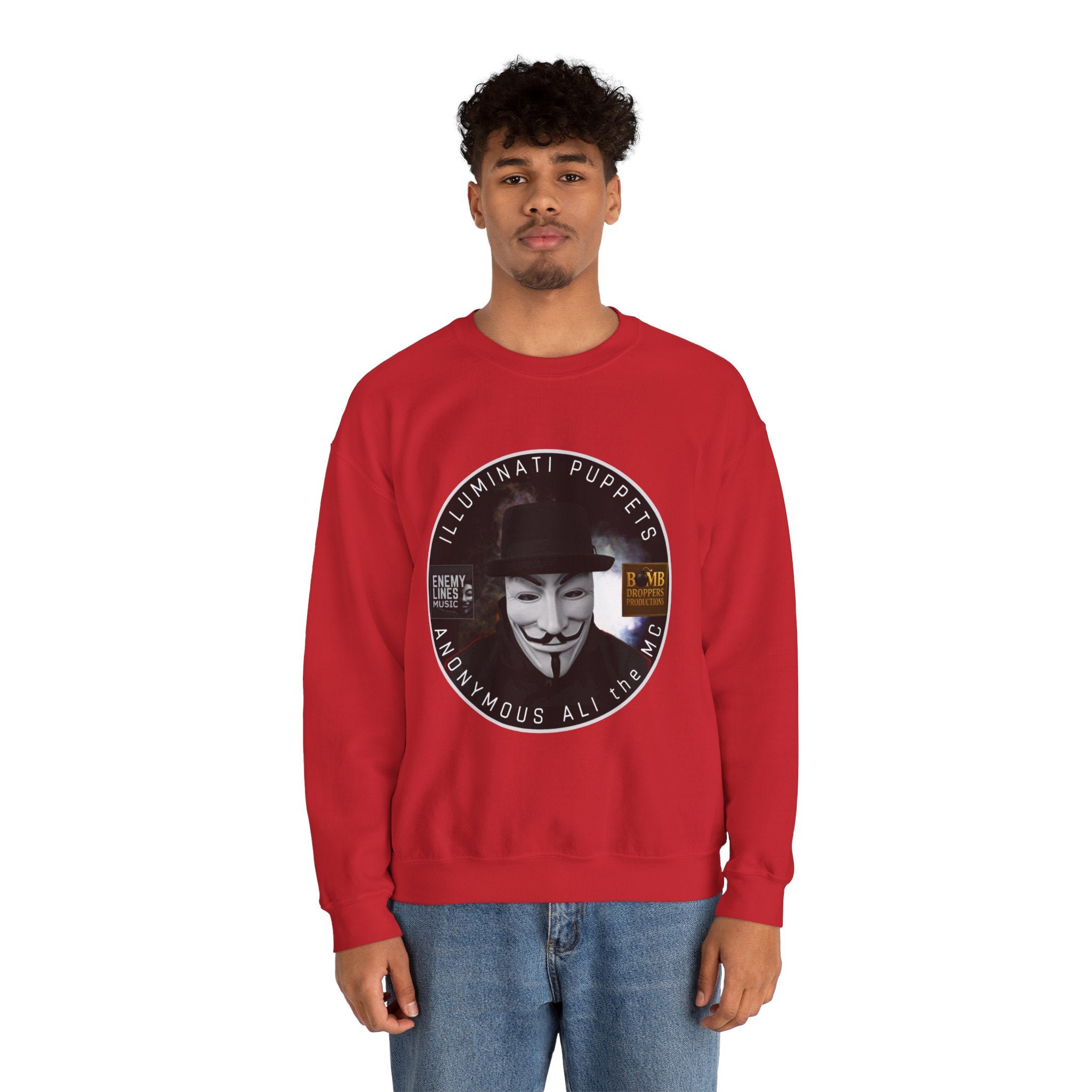 Anonymous All "Illuminati Puppets" Crewneck Sweatshirt