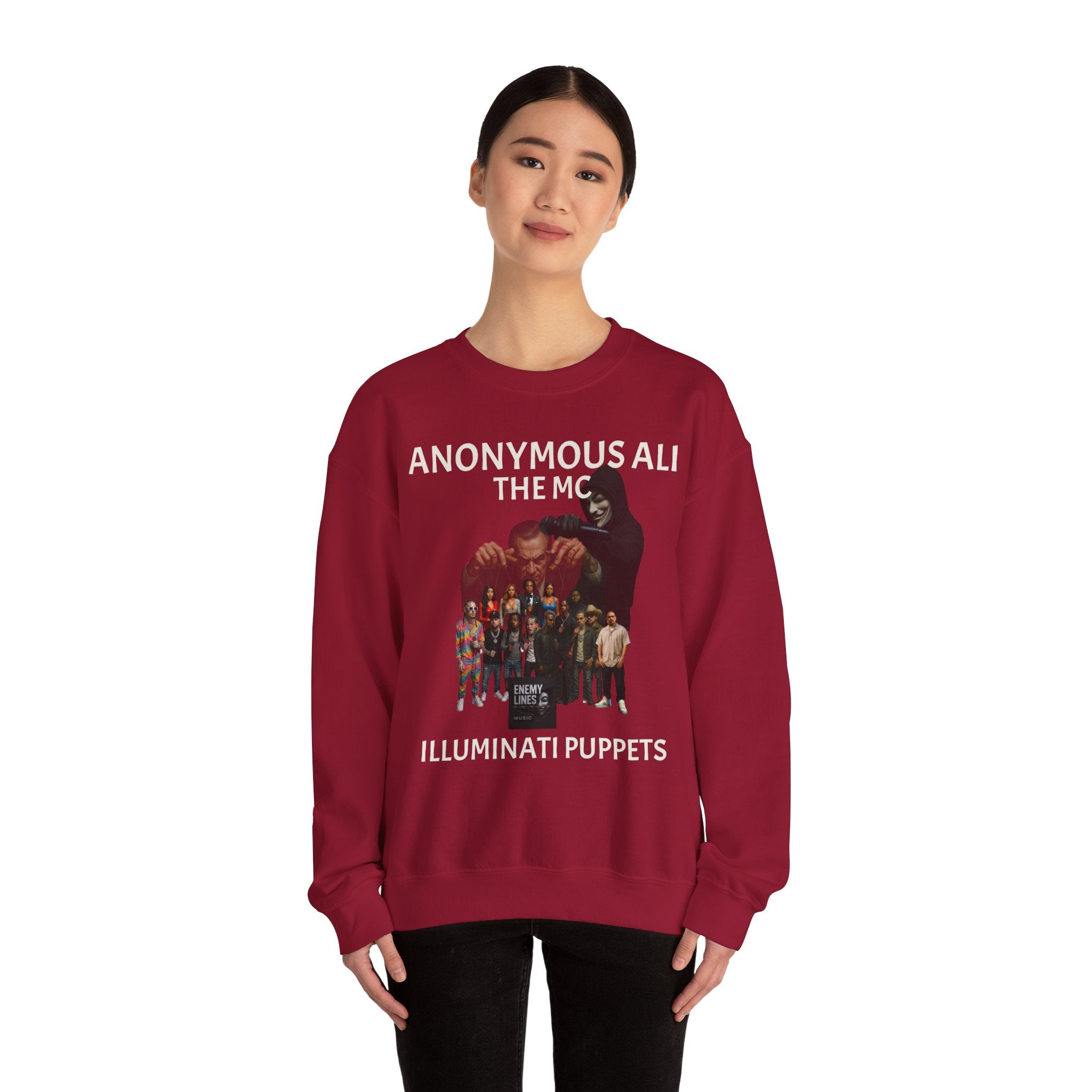 Anonymous Ali The Illuminati Puppets Crewneck Sweatshirt
