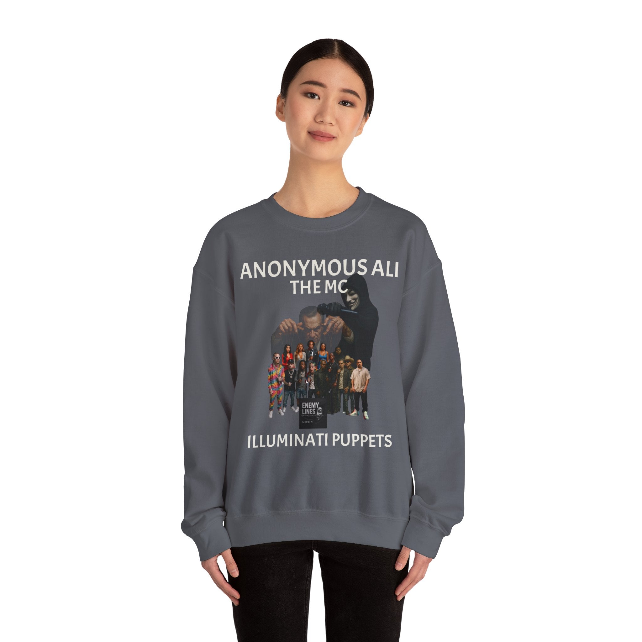 Anonymous Ali The Illuminati Puppets Crewneck Sweatshirt