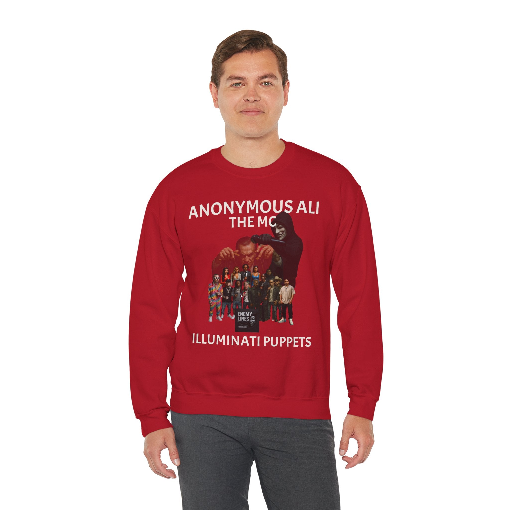 Anonymous Ali The Illuminati Puppets Crewneck Sweatshirt