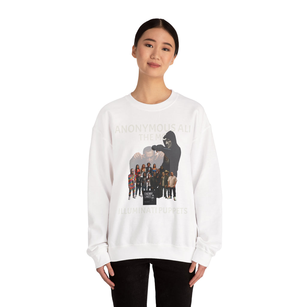 Anonymous Ali The Illuminati Puppets Crewneck Sweatshirt